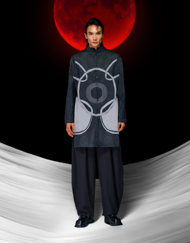 áo dài jean TRÒN TRỊA